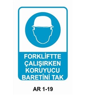 İŞ GÜVENLİĞİ UYARI LEVHASI 1 ADET PVC 21 X 29CM