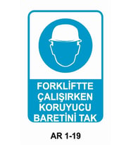 İŞ GÜVENLİĞİ UYARI LEVHASI 1 ADET PVC 21 X 29CM