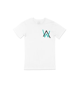 Alan Walker Cep Logo Tasarımlı Beyaz Tişört