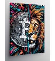Kanvas Tablo Aslan Ve Bitcoin