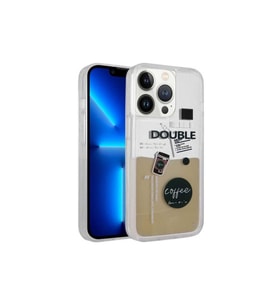 Apple iPhone 12 Pro Max Uyumlu Kılıf Desenli Sıvılı Zore Drink Silikon Kapak (Model 3)