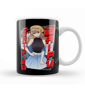 Cute Certified Waifu Anime Girl Kupa Bardak Porselen