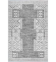 Eliana Home Baskılı, Yıkanabilir Kaymaz Taban Salon Halısı LNA0050-SD1138 100x150 cm (Gri)