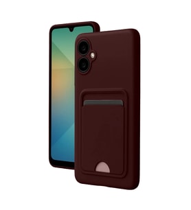 Samsung Galaxy A07 4g Kelvin Kartvizitli Silikon - Bordo