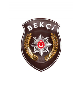 BEKÇİ EGM KOL Arması 3d Plastik,  Yeni Tip, Cırtlı, 1. Kalite (Çok Renkli)