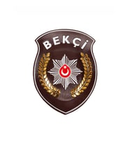 BEKÇİ EGM KOL Arması 3d Plastik,  Yeni Tip, Cırtlı, 1. Kalite (Çok Renkli)