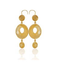 Kadir Jewellery 22 Ayar Altın Kaplama Kadın Sallantılı Küpe -El İşçiliği Ve Hipoalerjenik Küpe