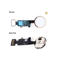 iPhone 7 Plus Home Tuşu - Gold / Altın Sarısı Orta Tuş Butonu Parmak izi butonu açma-kapama butonu açma-kapama tuşu yan güç tuşu power tuşu home tuşu touch id parmak izi sensörü