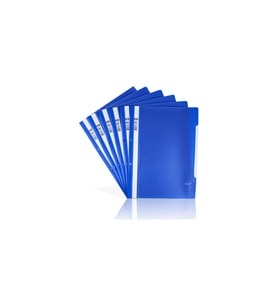 Assis 7729 A4 Mavi Plastik Telli Dosya - 50'li Paket