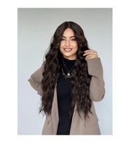 Kahve Tonu Dalgalı Vip Saç Peruk