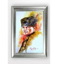 Gümüş Çerçeveli Atatürk Tablo cv1423