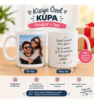 Kişiye Özel Kupa Bardak – Fotoğraf Baskılı ve 150 Karakter Yazılı