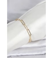 CM 14K Gold Renk Kalın Ataç Zincir Model Kadın Bileklik 5886