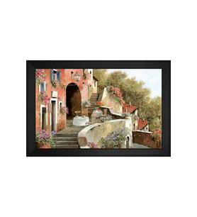 Manzara Temalı Kanvas Tablo 50 x 70 cm Siyah Çerçeve