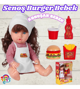 Senoş Burger Yiyor - Türkçe Konuşan Senoş Et Bebek - Konuşan Bebek - Senoş Bebek - Burger Et Bebek -