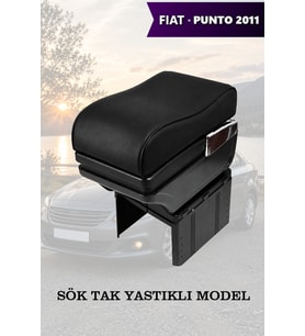 fiat punto 2011 kol dayama Siyah Lüks geniş model Yastıklı Deri