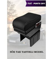 fiat punto 2011 kol dayama Siyah Lüks geniş model Yastıklı Deri