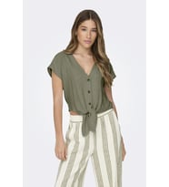 ONLSIESTA SS KNOT LIN BL SHIRT PNT NOOS (Yeşil)