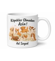 Crazy Dog Lady Temalı Köpek Severlere Özel Tasarım Porselen Kupa Bardak Hediye