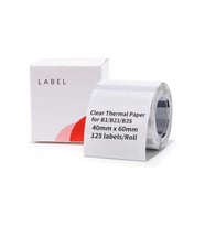 Niimbot T40x60mm 125 adet Şeffaf Etiket (B1,B21S,B3S)