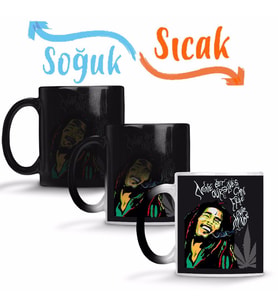 Bob Marley Frase Sihirli Kupa Bardak Porselen