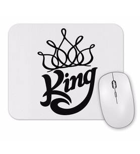 King Branca Masculina e Feminina Mouse Pad
