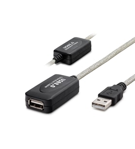 Usb Uzatma Kablosu 20 M - Silver Siyah HDX7515