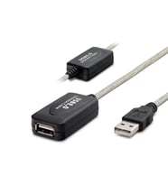 Usb Uzatma Kablosu 20 M - Silver Siyah HDX7515