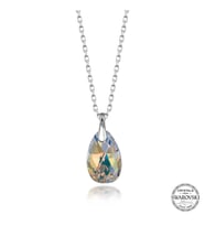 Swarovski Crystal Taşlı Damla Gümüş Kadın Kolye