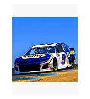 Chase Elliott, Chevy'siyle Önden Yarışırken Tablo Ahşap Poster Dekoratif