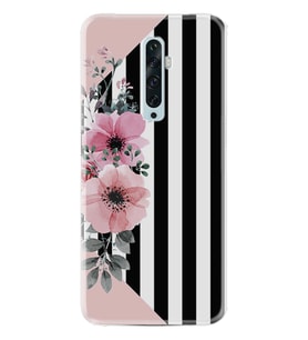 Oppo Reno 2Z 4 Lite 4 Pro 5 6 7 A31 Kılıf Desemli Silikon Flowers 4 1390