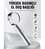 Kolay Montajlı 3 Modlu Yüksek Basınç Duş Başlığı