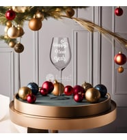 Happy New Year Beyaz Bardak  Cam Etiketi  4 adet  -Yenİ Yıl Etiketi-T602