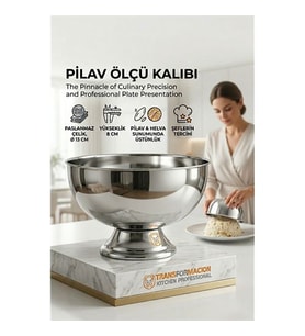 Profesyonel 13 Cm Çapında Pilav Kalıbı - Helva Kalıbı 304 Paslanmaz Çelik  723024