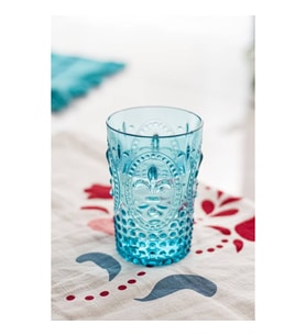 Akrilik Aquamarin Tekli Kısa Bardak & Su Meşrubat Kahve Yanı Bardağı 400 ml ( Cam Değildir )