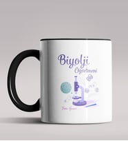 Kişiye Özel Biyoloji Öğretmeni Tasarımlı Siyah Renk Kupa Bardak 3 (Siyah)