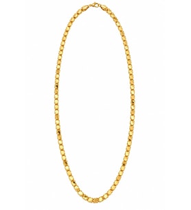 14 Ayar Altın Pullu Model Zincir 65 cm – 4 mm