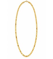 14 Ayar Altın Pullu Model Zincir 65 cm – 4 mm