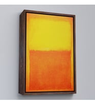Çerçeveli Mark Rothko Turuncu Sarı Eseri Kanvas Tablo (Siyah)