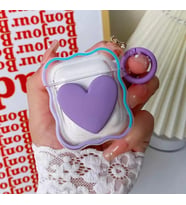 Airpods 2.nesil Uyumlu Silikon Sevimli Kalpli Kılıf