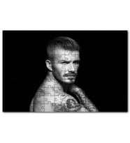 Cakapuzzle David Beckham Üstü Çıplak Karanlık Arkaplan Puzzle Yapboz MDF (Ahşap) (120 Parça)