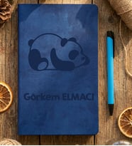 Kişiye Özel Uykucu Panda Defter Doğum Günü Hediyesi