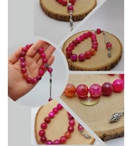 Akik Taşı Faset Kesim 17lik Efe Tesbih 14mm (54386)