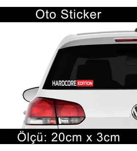hard core edition etiket sticker - 2 adet çıkartma araba motosiklet kask atv tablet pc buzdolabı otomobil bilgisayar uyumlu