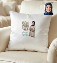 Kişiye Özel Karikatürlü Best Mom Ever Anneye Hediye Yastık Anneler Günü Hediyesi