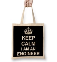 Keep Calm I Am An Engineer Bez Çanta Uzun Saplı