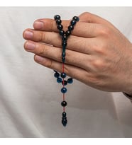 Sıkma Kehribar 925 Ayar Gümüş Tesbih (Bej)