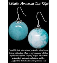 Sertifikalı Amazonit Taşı Küpe - 1.kalite (Çok Renkli)