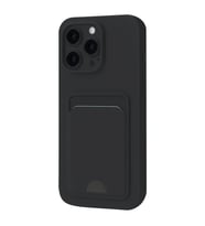 Apple İphone 16 Pro Kılıf Kelvin Kartvizitli Silikon - Siyah