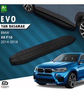 S-Dizayn Bmw X6 F16 Evo Siyah Yan Basamak 193 Cm 2014-2018 A+ Kalite